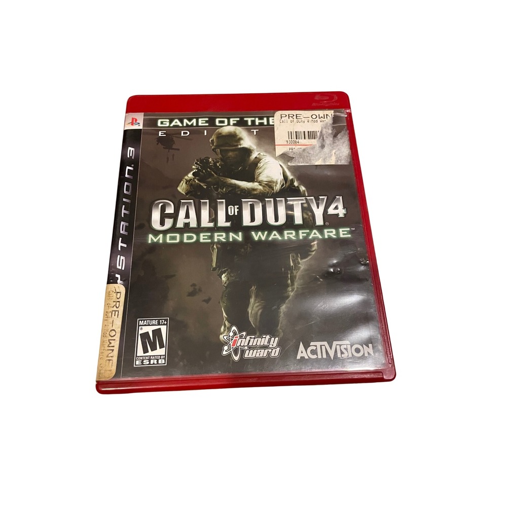 Call of Duty 4 Modern Warfare GOTY Edition Sony PS3 Game Activision 2007 Red Cas